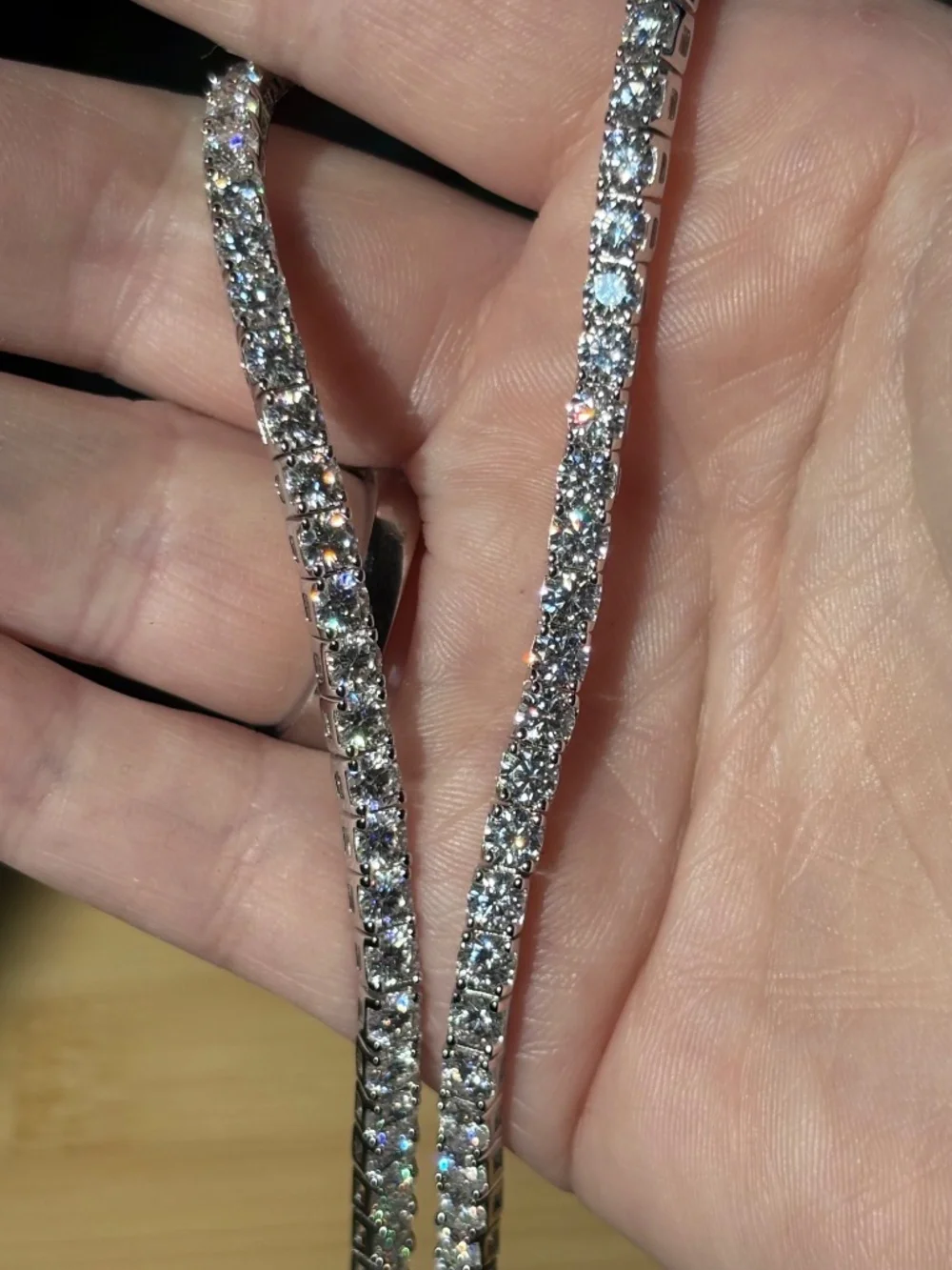 The “Ultimate” Moissanite tennis bracelet in sterling or Argentium silver!